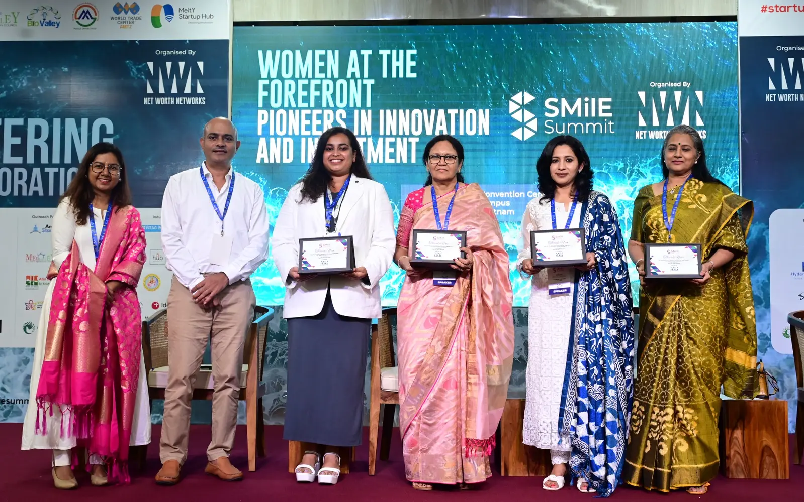 Women innovators being recognised at SMilE Summit